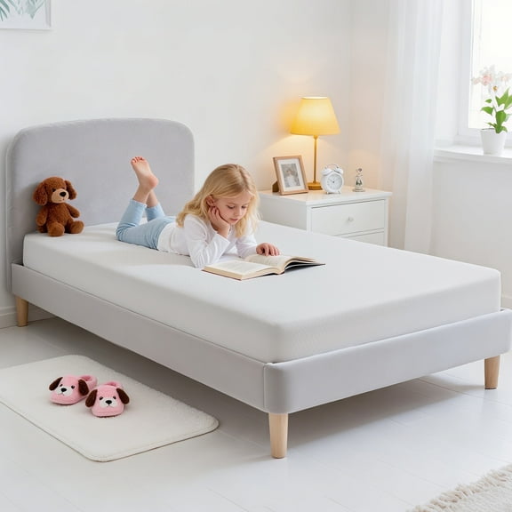 Leovanni 6" Gel Memory Foam Mattress, Twin - 2-Layer Design with Removable & Washable Cover, Medium Firm Support, CertiPUR-US Certified