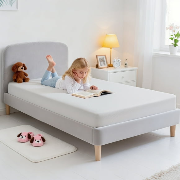 Leovanni 6" Gel Memory Foam Mattress, Twin - 2-Layer Design with Removable & Washable Cover, Medium Firm Support, CertiPUR-US Certified