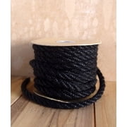 Burlap Fabrics 6mm Jute Twine Black - 10 Yard Roll Thick Natural Fiber for Crafts and Packaging