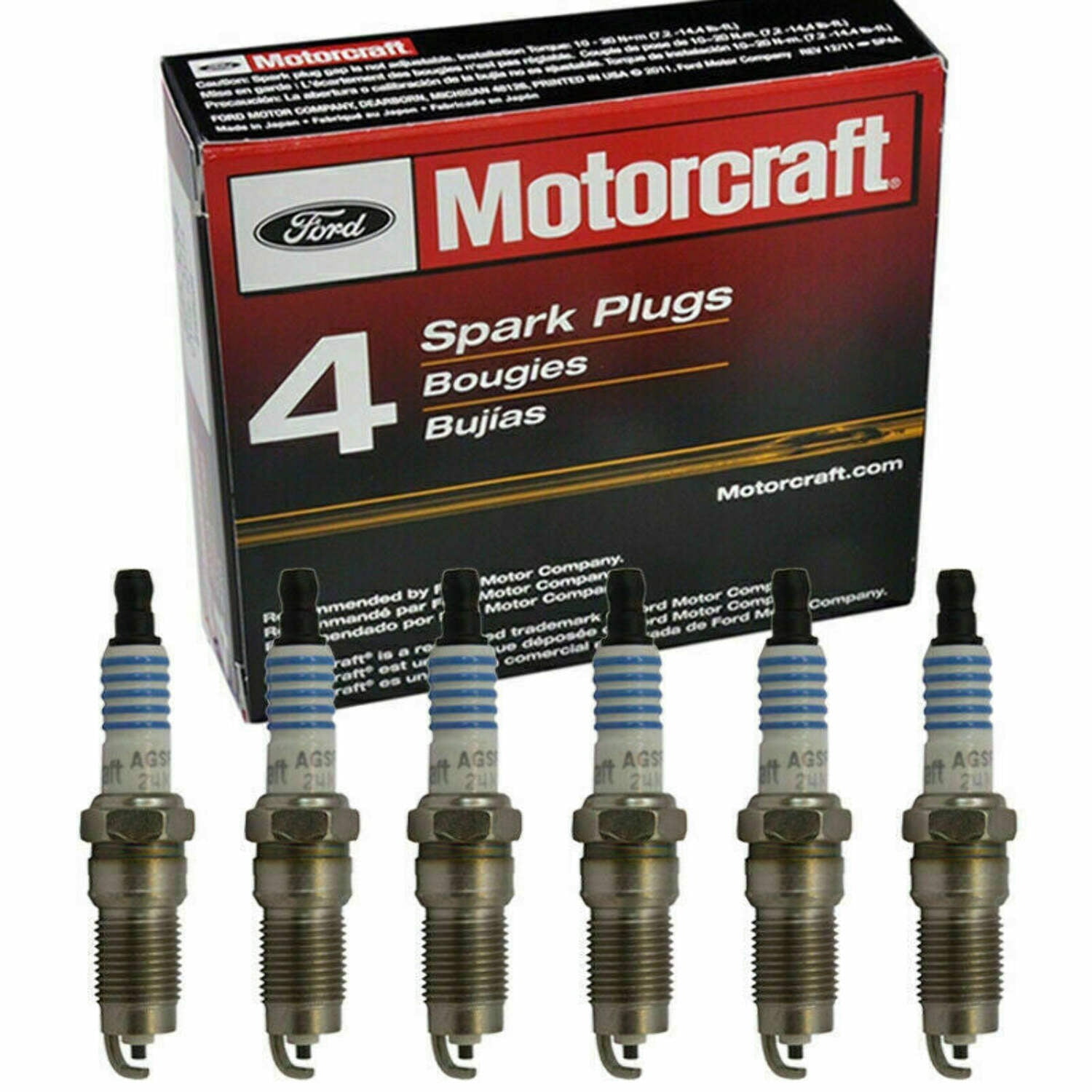 6 MOTORCRAFT Spark Plugs SP412X AGSF24N OEM for FORD Explorer V6