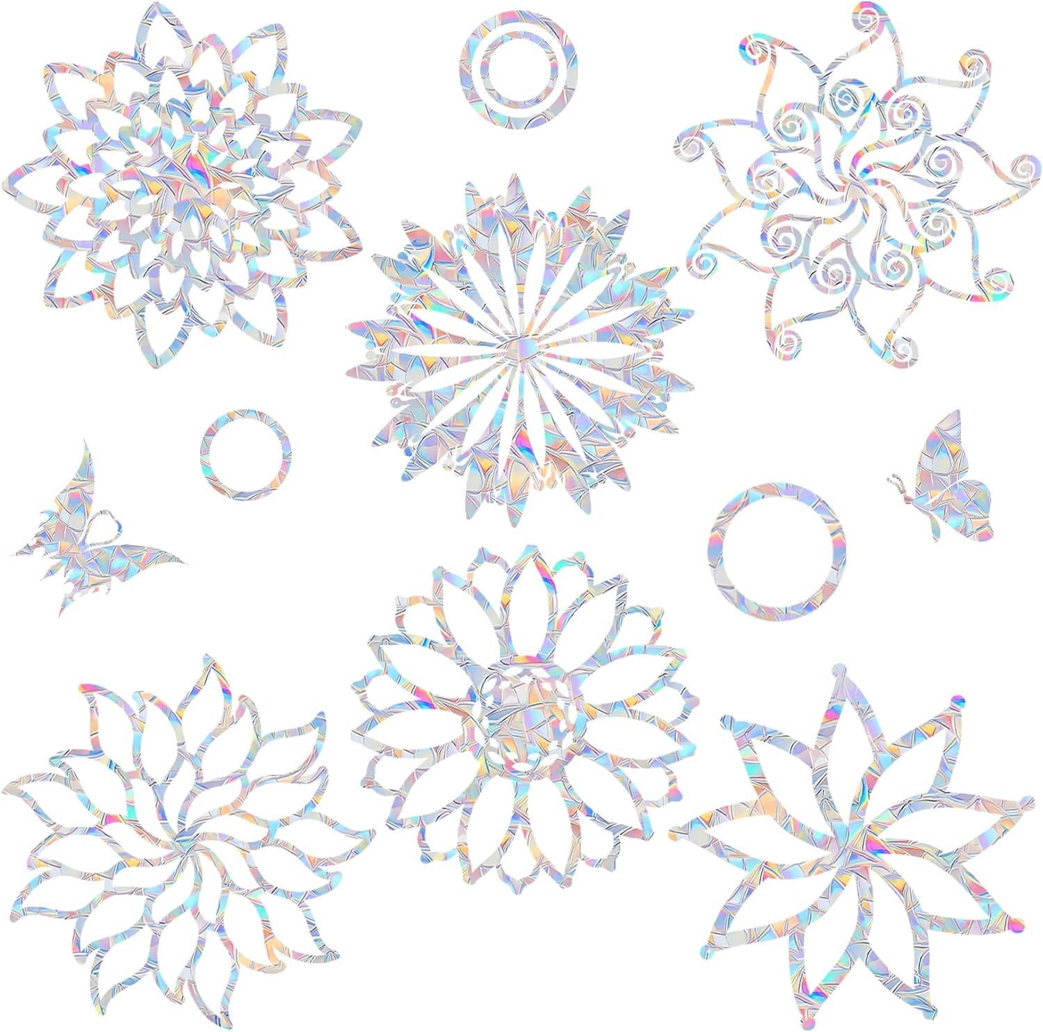 6 Mandala Window Decals for Bird Strikes AntiCollision Window Clings