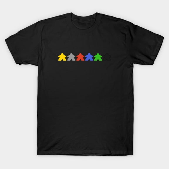 6 Meeple Tabletop Strategy Board Game Faction Token Gathering Grid Unisex T-Shirt, up to size 3XL.