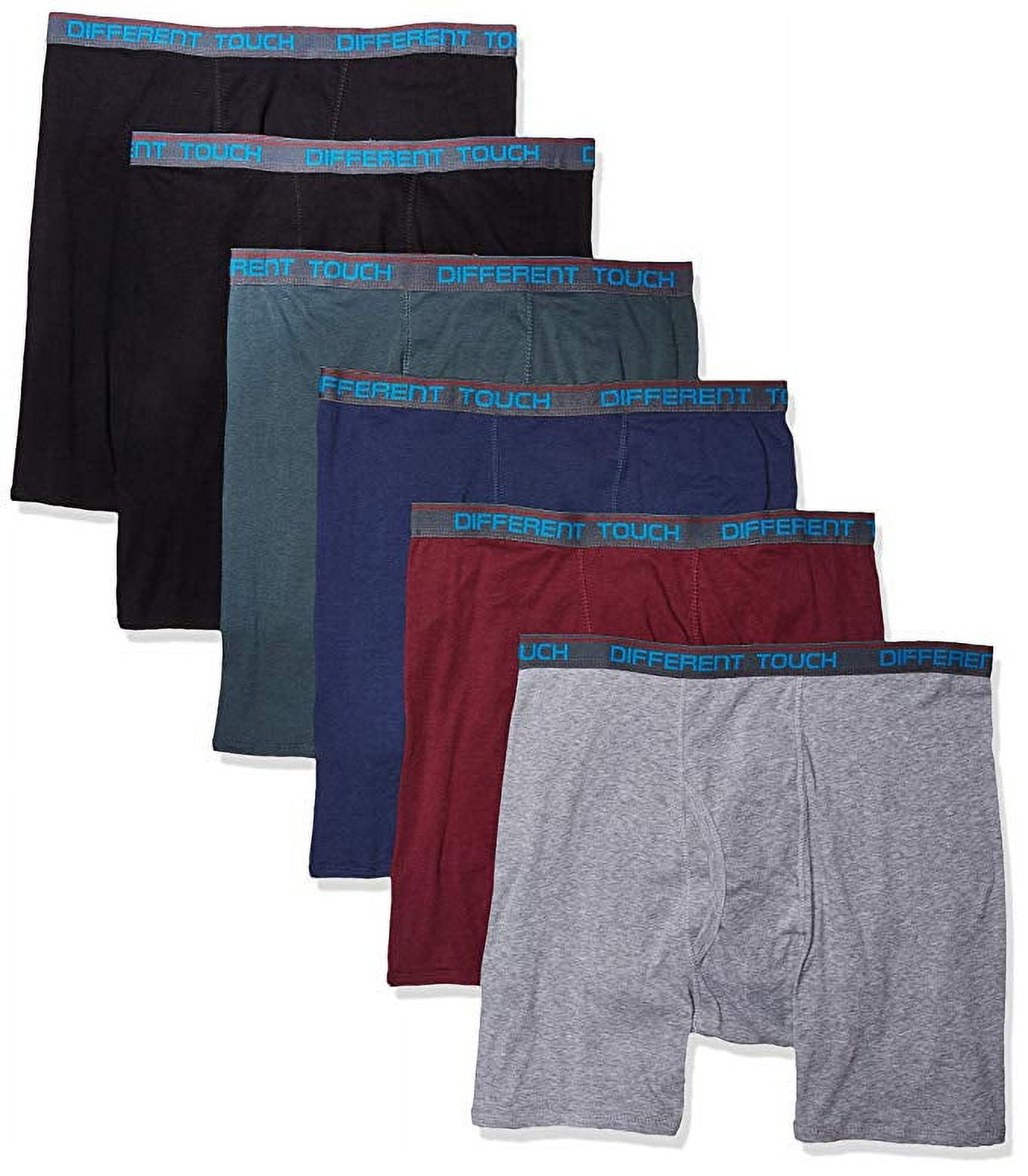6 Men's Big and Tall USA Classic Design ComfortFlex Waistband Mid Length  Boxer Briefs Underwear