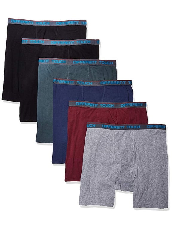 6 Men's Big and Tall USA Classic Design ComfortFlex Waistband Mid Length Boxer Briefs Underwear