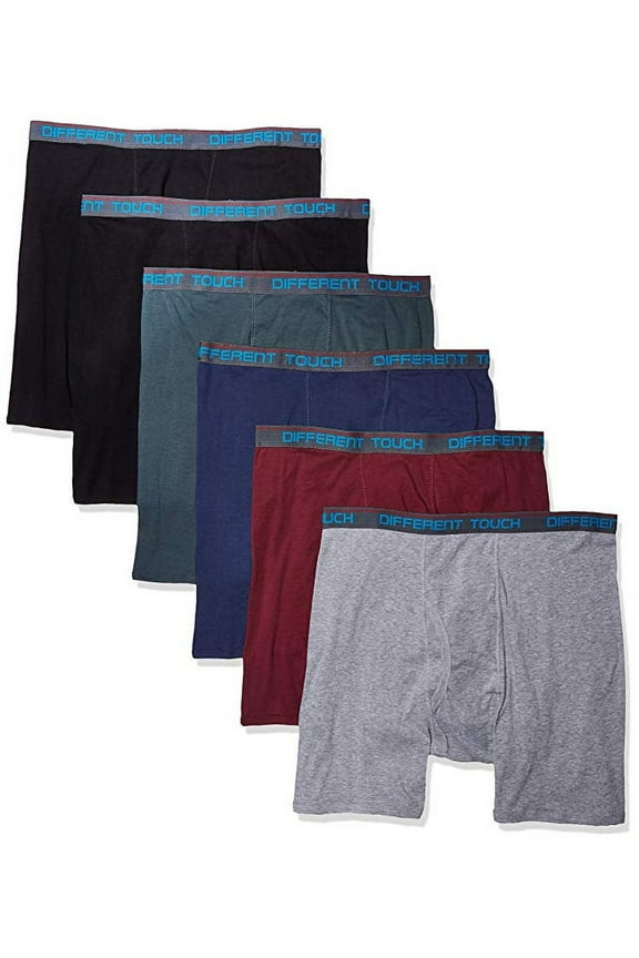 6 Men's Big and Tall USA Classic Design ComfortFlex Waistband Mid Length Boxer Briefs Underwear