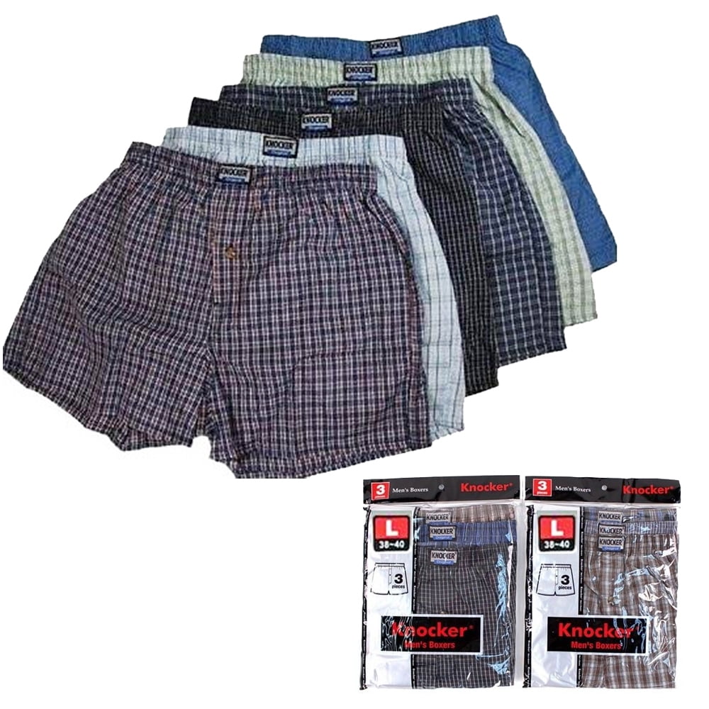 6 Mens Plaid Boxer Shorts Lot Underwear Pack Size XL 42-44 6 Mens Plaid Boxer Shorts Lot Underwear Pack Size XL 42-44