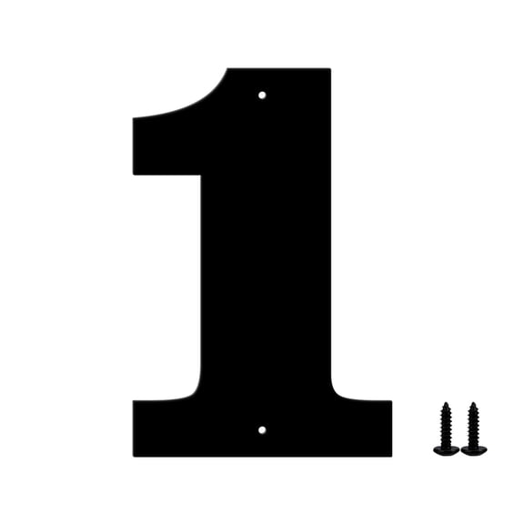 6 IN Metal House Numbers, House Address Letters and Numbers for Outside Signs, Metal Letters Door Numbers Signage Street Address Plaque for Garden Door Mailbox Decor (Number 1)