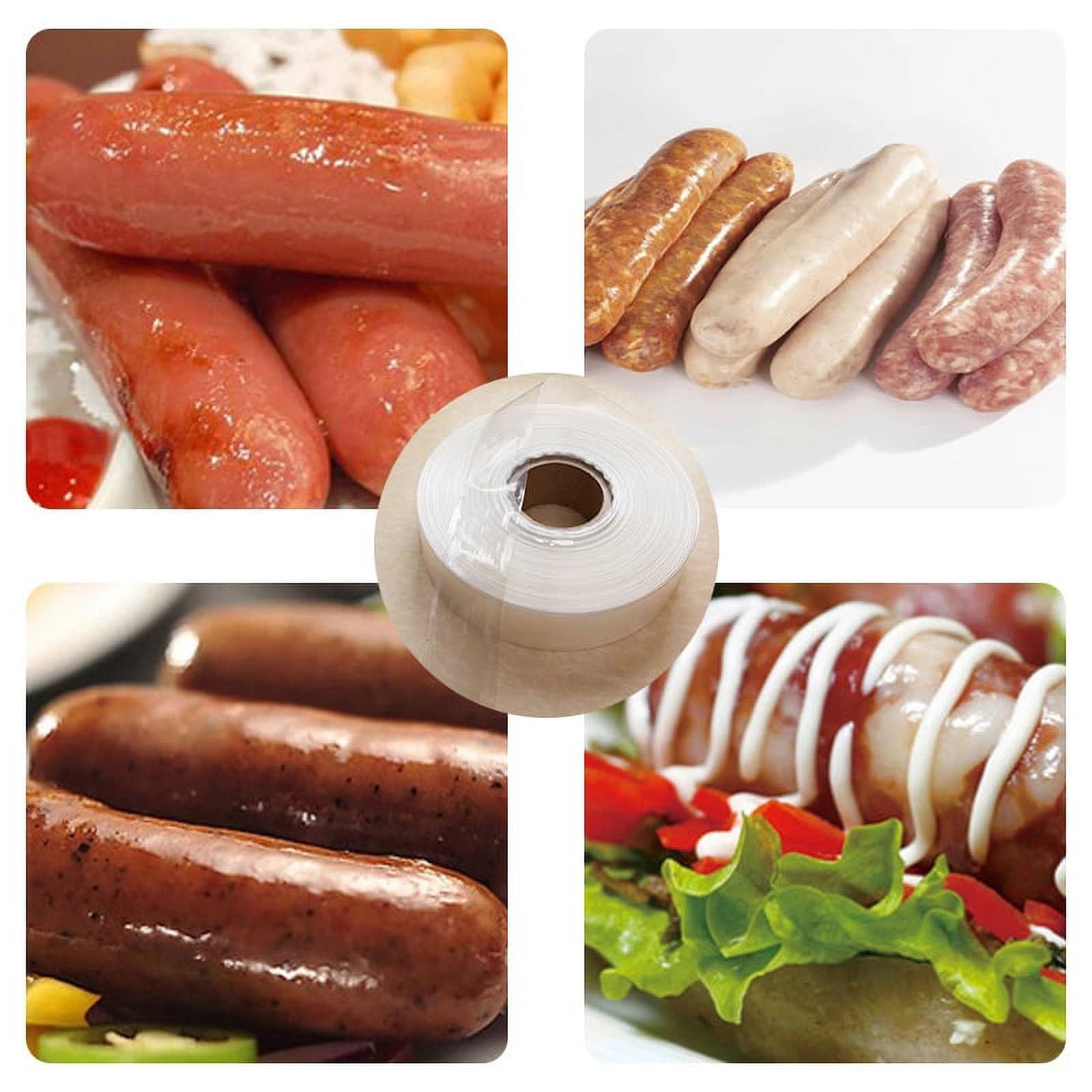 6 Meters Food Grade Casings for Sausage Salami Wide 50mm Shell for Sausage Maker