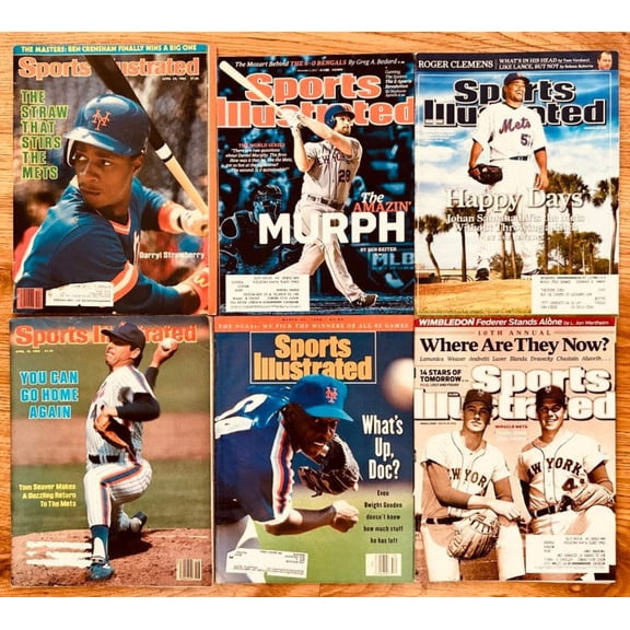 6 Mets Sports Illustrated magazines Nolan Ryan Tom Seaver Dwight Gooden Darryl Strawberry
