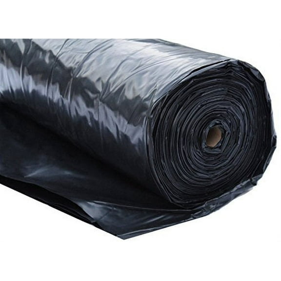 RolyPoly Black Poly Sheeting Roll - 6 Mil, Reusable - 20' x 100'