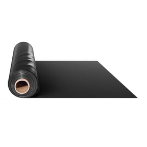 24 x 100 FT Heavy Duty 6 Mil Black Plastic Sheeting Roll Multi Purpose Polyethylene Tarp Drop Cloth Vapor Barrier for Crawl Space Weed Control Construction Garden Cover Protection Outdoor Indoor Use
