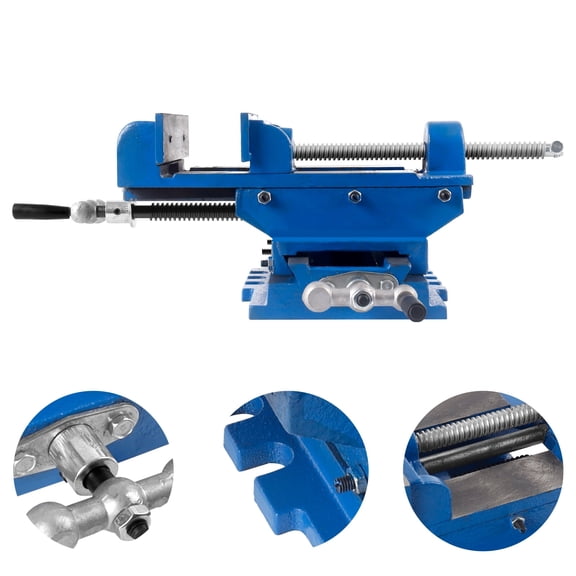 6" Milling Machine Cross Vise, 1.58" Jaw Depth, Precise Control, Bench Vise with XY Slide, Manual Milling Table Vise, for Production Line, Equipment Repair, Craftsmanship