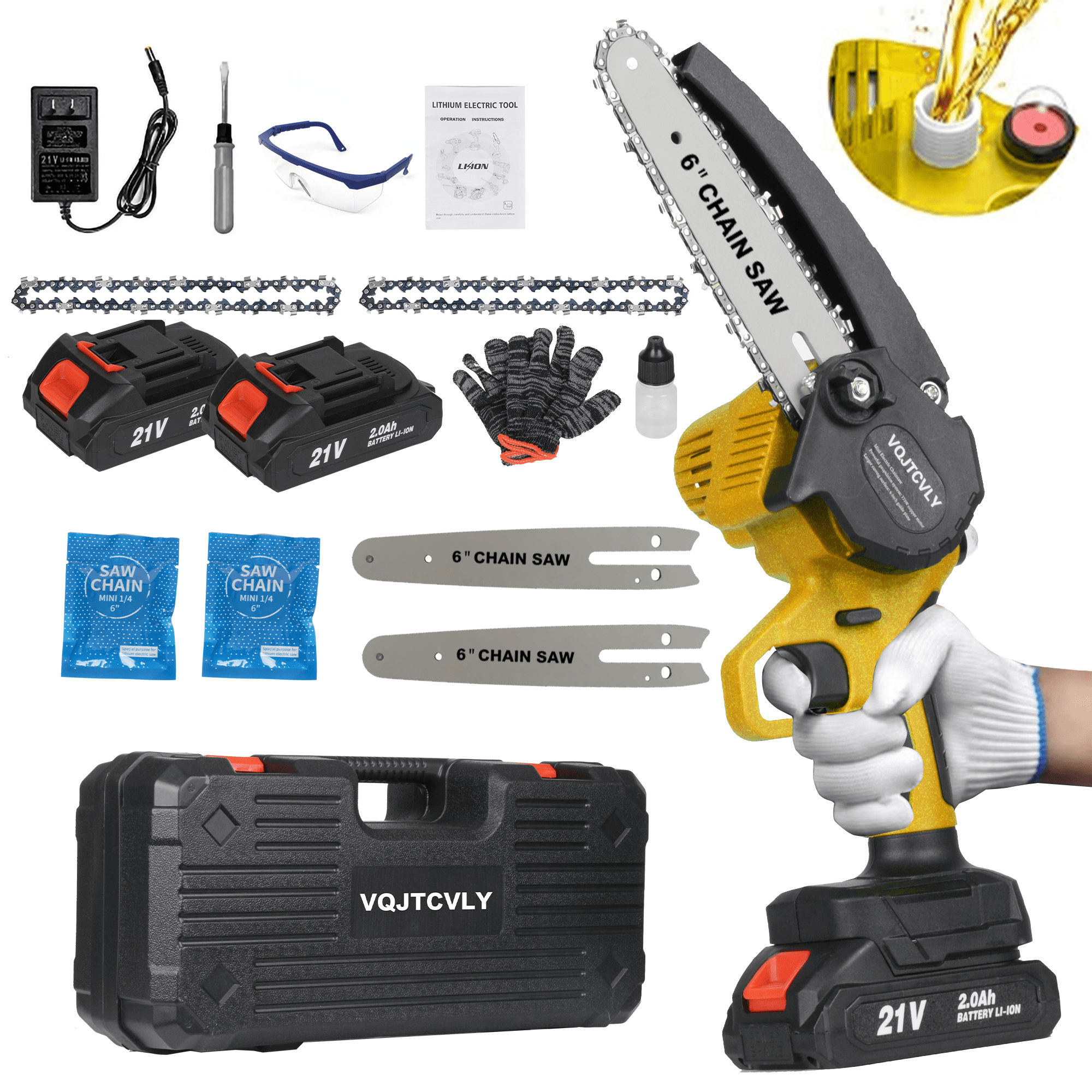 Makita XCU03PT1 18V Brushless 14 Cordless Chainsaw Kit with 4 Lithium Ion Batteries Walmart