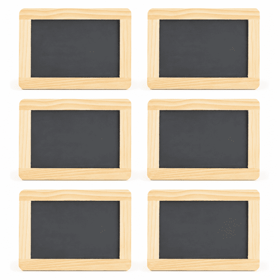 Factory Direct Craft Mini Chalkboards, Set of 6, 4 x 6 Inch Small Chalkboard Signs with Unfinished Wood Frames