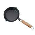 thumbnail image 1 of 6" Mini Frying Pan, Single Egg Pan Nonestick Serve Eggs Round Omelet Individual Skillet with Long Wood Handle Small Tiny Pans for Home Kitchen Cookware Utensil for Pancake Stove Gas Induction Hob, 1 of 7
