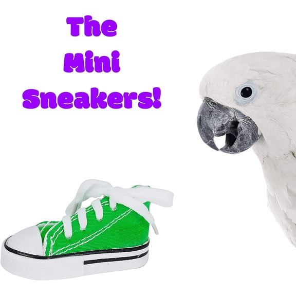 6 Mini Sneakers Colorful Cotton Shredding Parrot Parrotlet Budgie Finch Cockatoo