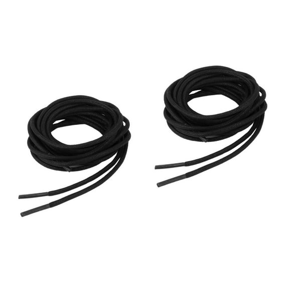 6 Mm Boots Leather Shoe Laces Black for Sneaker Accessories Shoelaces Round Brogues Elastic