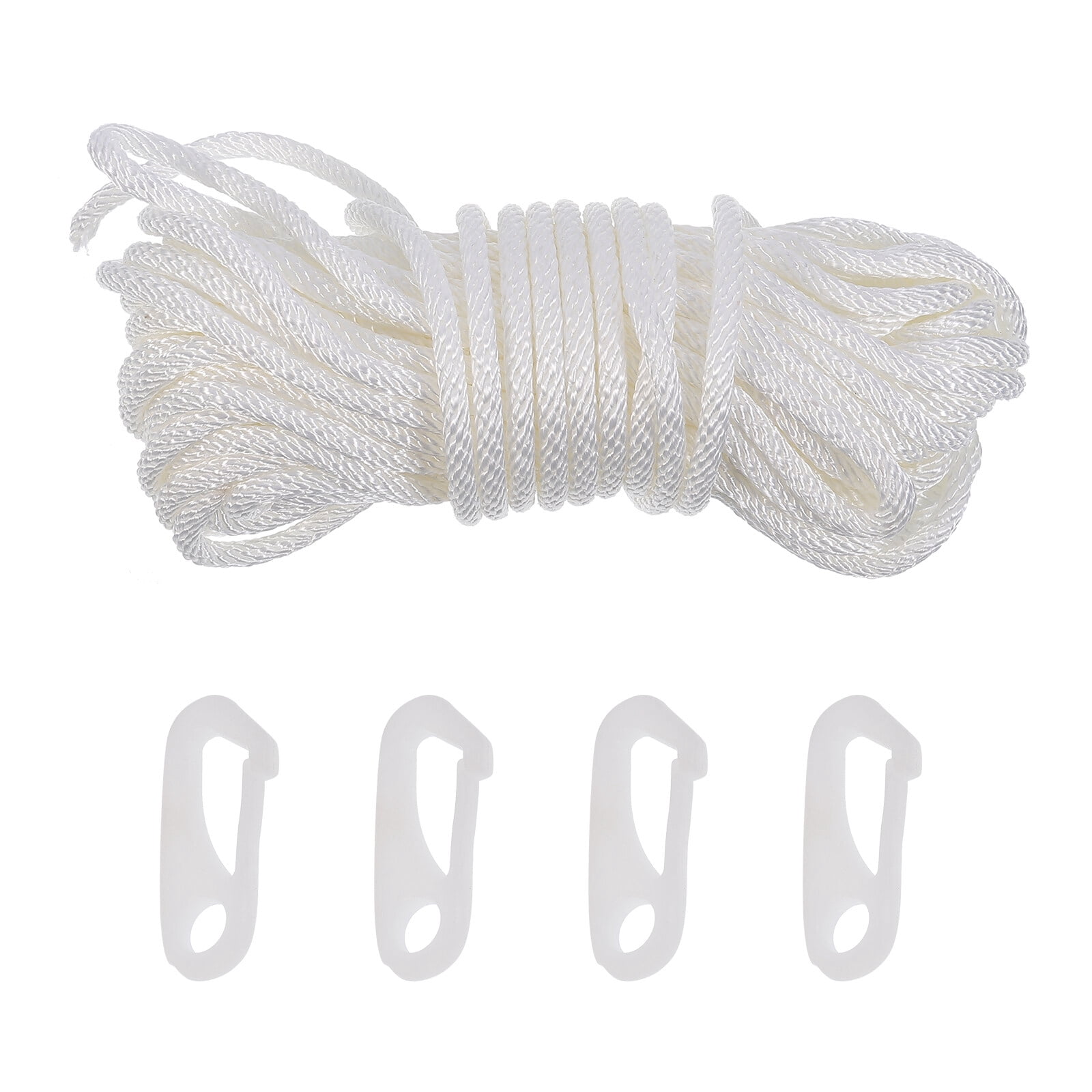 PBPBOX Flag Pole Rope Nylon White 1Pcs 50FT Long 6Mm Diameter - Walmart.com