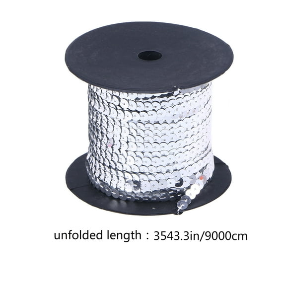 6 Mm Sequins for DIY Attire Ribbon Accessories Manual Silverdene Elastic String Cord
