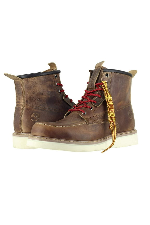 6 Moc Toe Work Boots for Men Soft Toe Boots Vibram EVA Outsole EH Rated 200-2