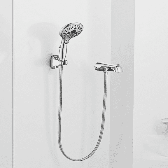 6-Mode Handheld Shower Head with High- Rain Spray, One-Touch Pause , 304 Stainless Steel, Chrome