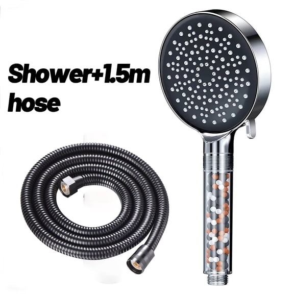 6 Modes Adjustable Shower Head Water Saving Handheld Rainfall Accessories Anion Filter Shower Large panel bathroom accessories