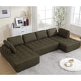 thumbnail image 1 of 6 Modular , 138.5", Breathable Upholstered Fabric, Modern Living Room Feature 138.5" For Space, Modular, Upholstery Stylish Option, 1 of 6