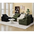 thumbnail image 1 of 6 Modular , Corduroy Upholstered, Compact Armrest- Style, Diy Assemblage, Beige/black/, With Supportive Pillows Seating Armrest-, Configurations, 6 Person Comfortable Couch, 1 of 5