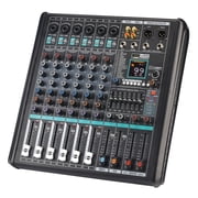 6 Mono Channel Mixing Console Monitor Low Cut 99 DSP Effect PAD Audio Sound Mixer 7 Band EQ USB Record