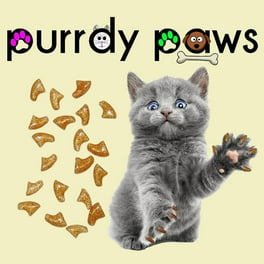 Purrdy Paws Soft Nail Caps for Cats 40 Pack Seafoam Glitter Small Walmart