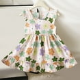 thumbnail image 1 of 6 Months - 11 Years Girl Dress Toddler Short Sleeve Dresses A-line Floral Casual Party Dress for Little Big Kids Multicolor 4-5 Years, 1 of 7