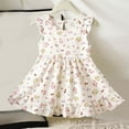 thumbnail image 1 of 6 Months - 11 Years Girl Dress Toddler Short Sleeve Dresses A-line Floral Casual Party Dress for Little Big Kids Multicolor A 10-11 Years, 1 of 3