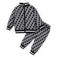 thumbnail image 1 of 6 Months Baby Boys Clothes 9 Months Boys 2PCS Outfits Set Infant Boys Long Sleeve Top Pants Set Black, 1 of 6