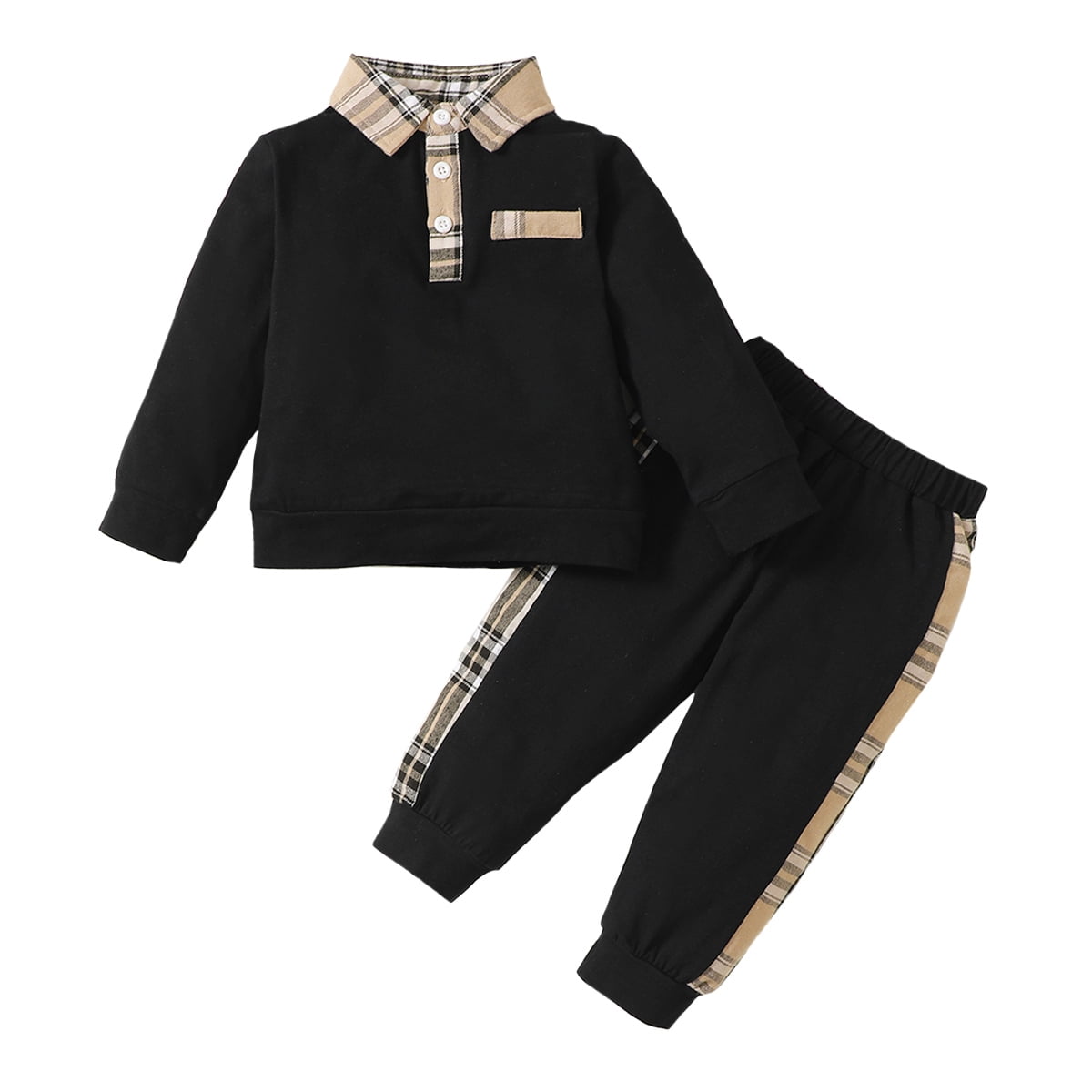 6 Months Baby Boys Clothes 9 Months Boys 2PCS Outfits Set Solid Color