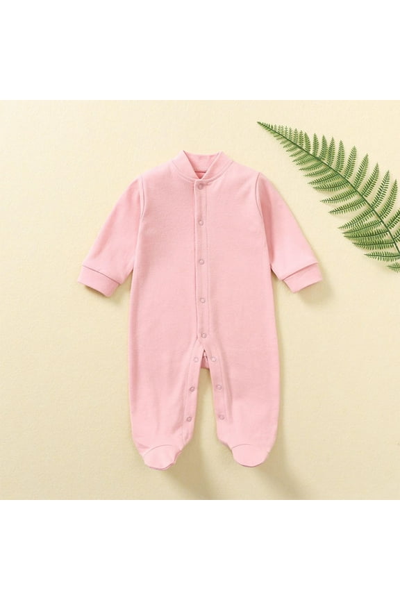 6 Months Newborn Baby Boy Girl Clothes Ribbed Knitted Cotton Long Sleeve Romper Long Pants Solid Color Fall Winter Outfits Pink