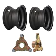 6" Motorcycle Wheel Rim & 3 Stud 23T Wheel Rim Hubs Fits 145/70-6 Tires for Mini Bike, ATV, UTV, Go Kart, Karting, Quad, Golf Cart, Buggy, Lawn Mower, 4 Wheeler, Tricycle, Offroad