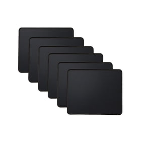 6 Mouse Pad Bundle Stitched Edges Waterproof Gaming Mouse Mat Pad, Extends Battery Life Non-Slip Rubber Base Thick Black Mouse-pad for Laptop Computer & PC, Black Razer