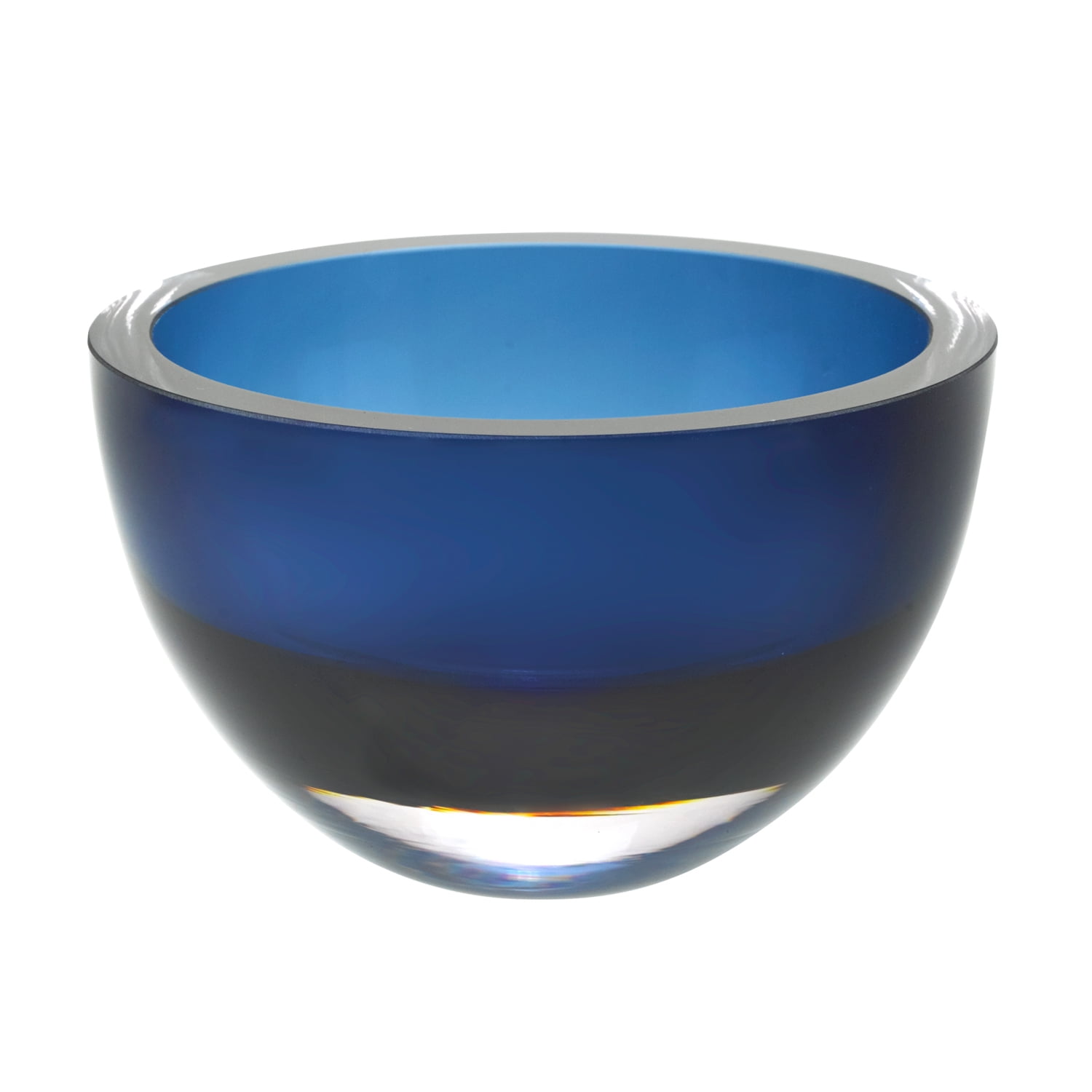 6 Mouth Blown European Made Lead Free Midnight Blue Crystal Bowl 6 Mouth Blown European Made Lead Free Midnight Blue Crystal Bowl
