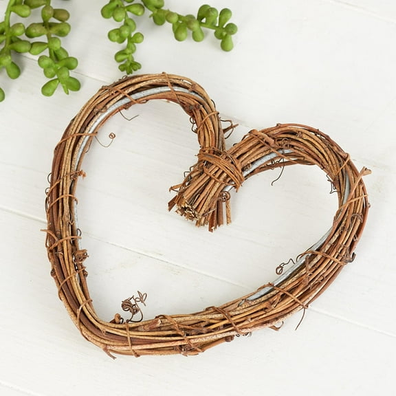6 Natural Grapevine Hearts: Rustic Charm for Your Home and Craft Projects