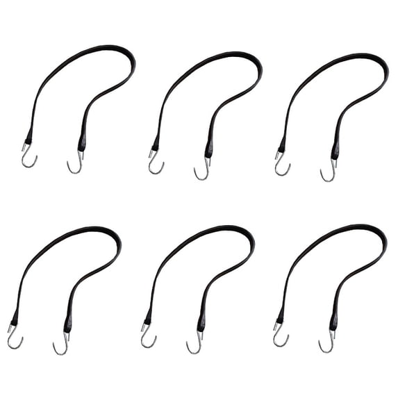 (6) Natural Rubber 41" Bungee Straps Tie Downs for Tarp Trailer Truck