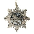 thumbnail image 1 of 6" Nature's Luxury Pre-Lit Snowflake with Bird Christmas Ornament - Warm White Light, 1 of 3