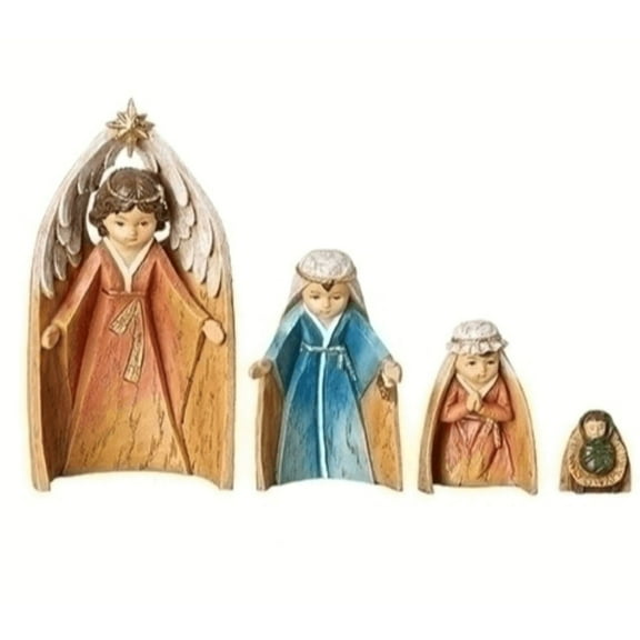 6" Nesting Holy Family Christmas Nativity Set