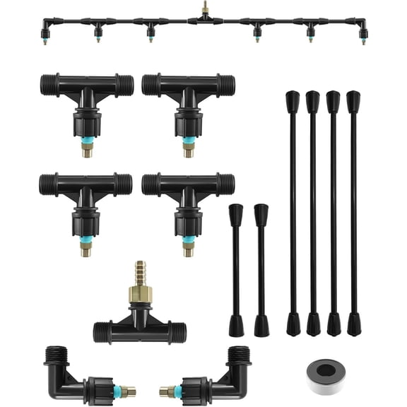6-Nozzle Agricultural Wand, 7.5Ft Wide Coverage Boom Sprayer for UTVs, Adjustable Nozzles for Fine Mist to Jet, -Resistant Connector