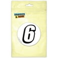 thumbnail image 1 of 6 Number Six Pinback Button Pin Badge, 1 of 2