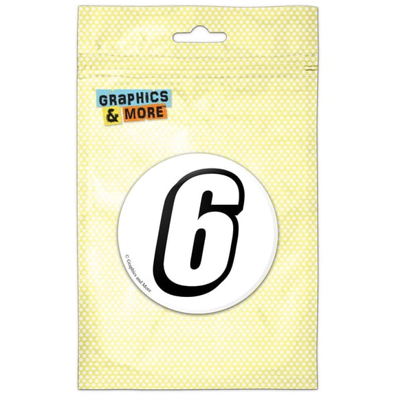6 Number Six Pinback Button Pin Badge