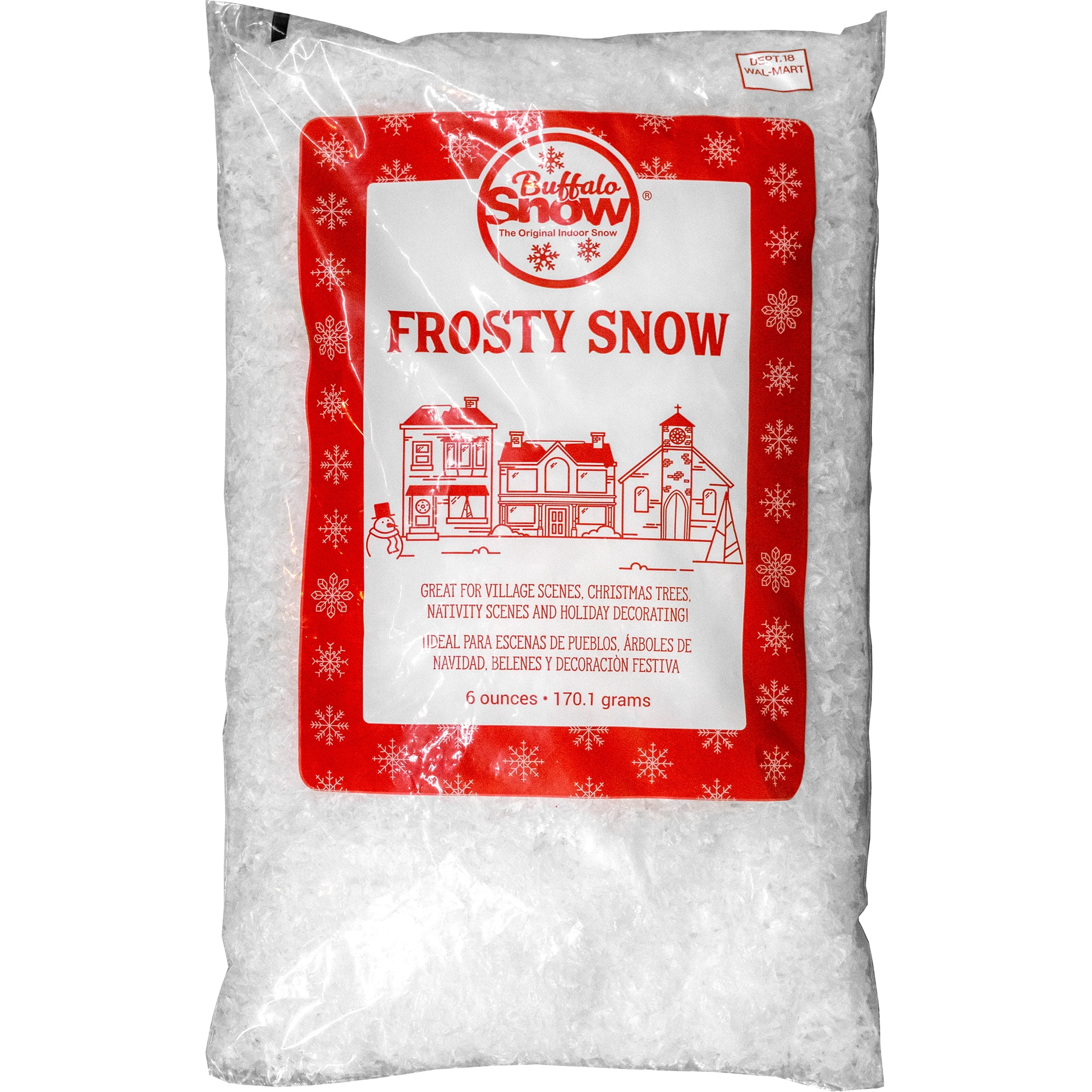 Buffalo Frosty Snow Flakes, 6 Oz, Ideal for Christmas Decoration