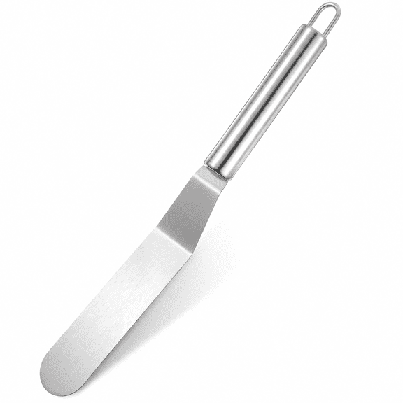 6" Offset Spatula, Stainless Steel Icing Spatula Angled Cake Spatulas Cake Icing Tools with Sturdy Handle Frosting Spatulas for Cakes Decorating, Baking, Pastry