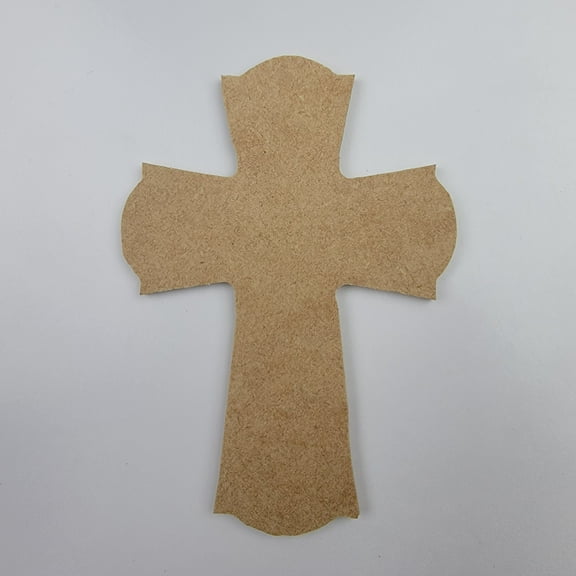 6"Ohio Decorative Wall Cross #61, Unfinished Wood Art Shape by Wooden Craft Cutouts, 1-4 Thickness