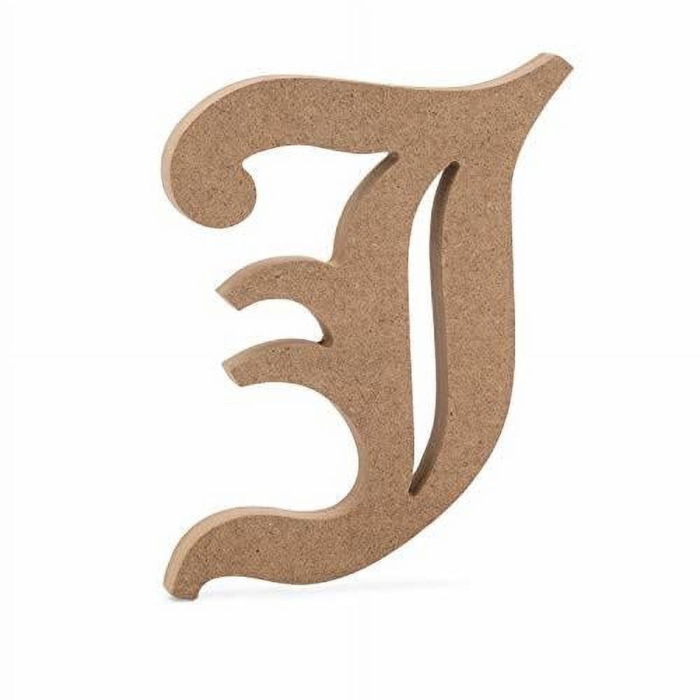 6" Old English Wooden Letters Premium MDF Wood Wall Letters