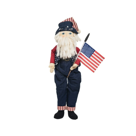 6" Old Glory Santa Patriotic 4th of July Figurine Decoration
